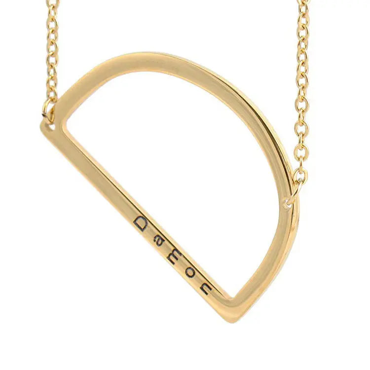 Collier européen en acier titane avec pendentif lettre anglaise 26 - Lettre