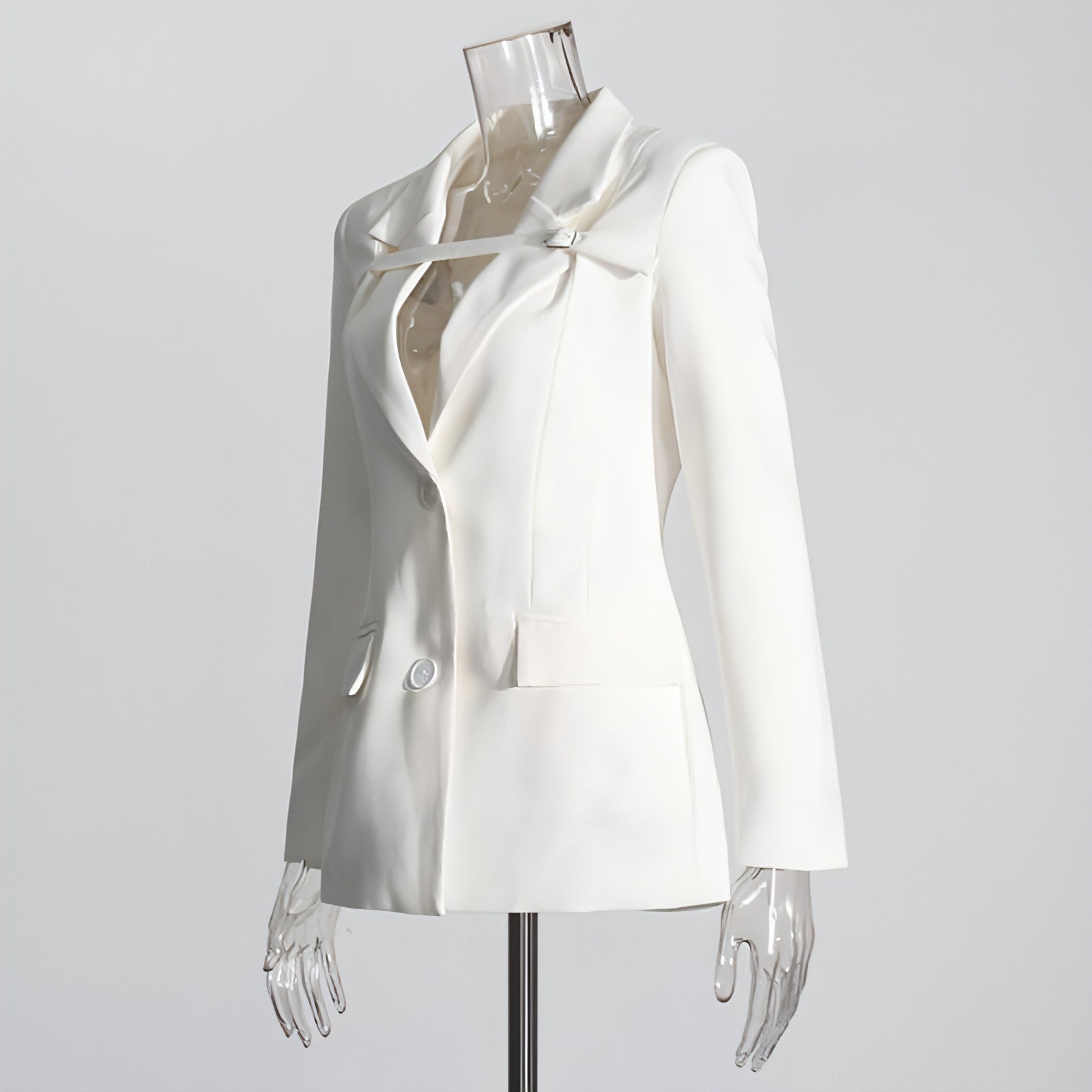 Veste de costume patchwork slim tendance pour femmes