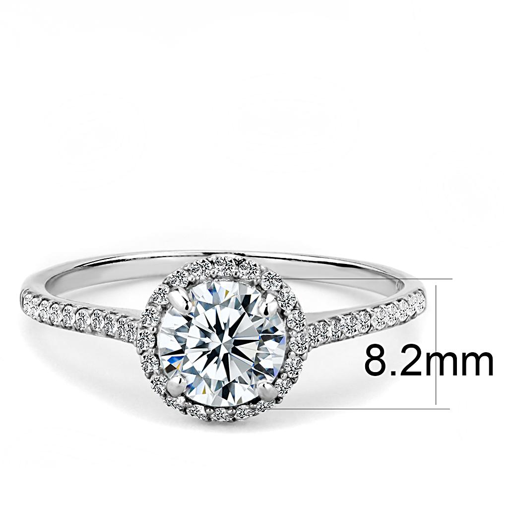 DA022 - Bague en acier inoxydable très poli (sans plaquage) de qualité AAA