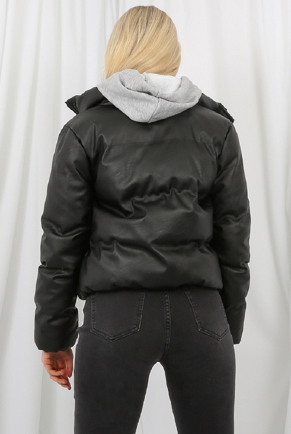 Veste matelassée boxy en PU