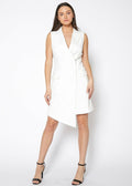 Robe-Blazer Sans Manches Asymétrique pour Femme
