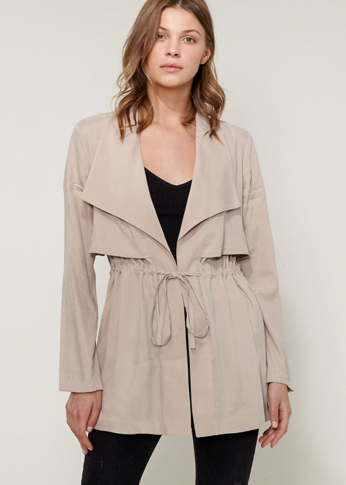 Veste Ouverte Ro&de Noir en Taupe