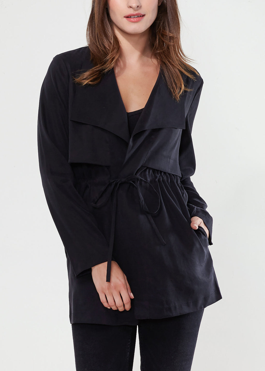 Veste Ouverte Ro&de Noir en Noir