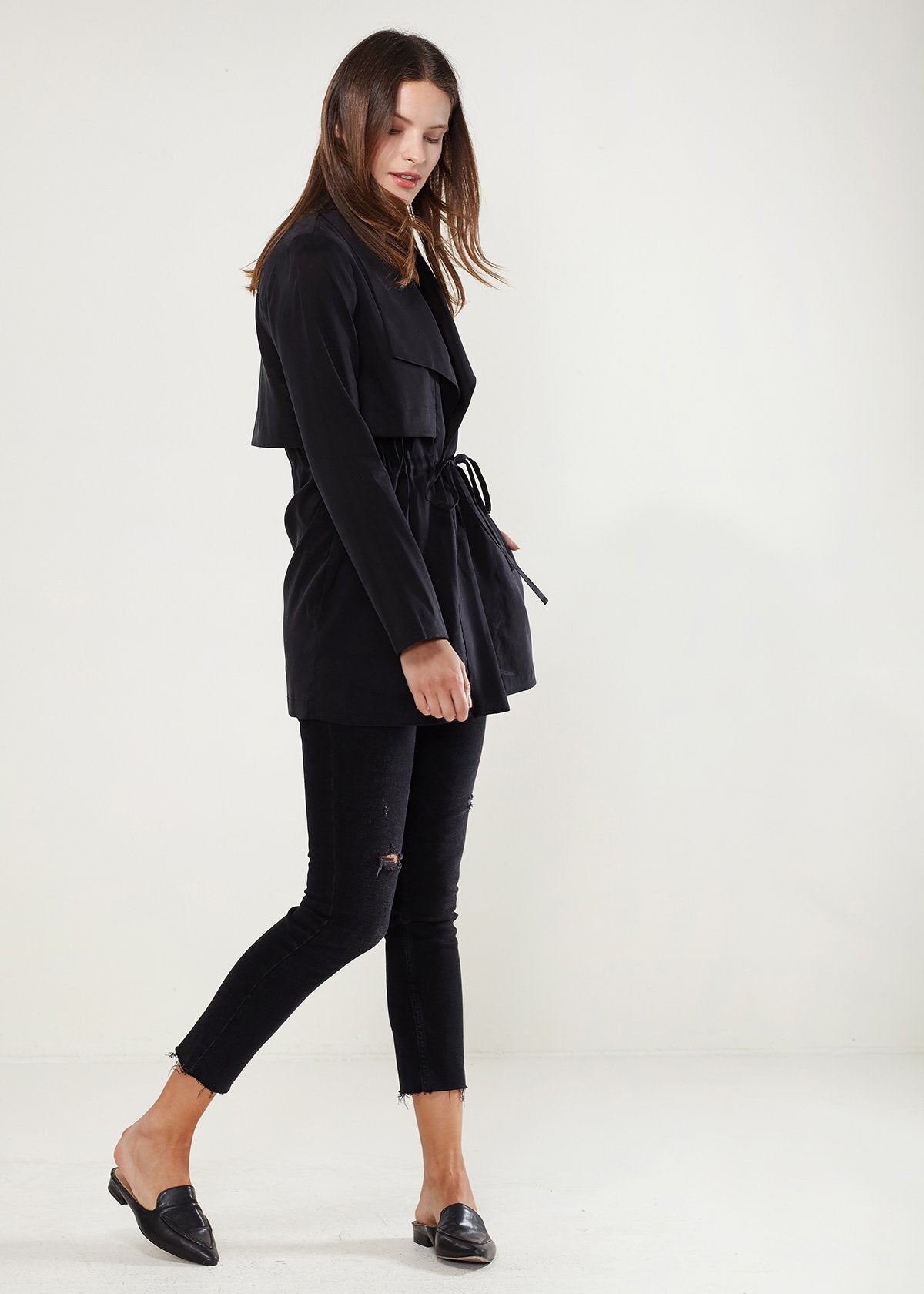Veste Ouverte Ro&de Noir en Noir
