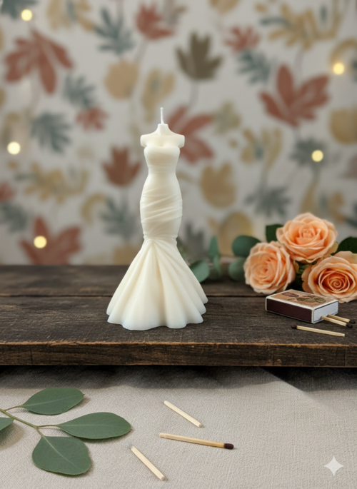Bougie de robe de mariée