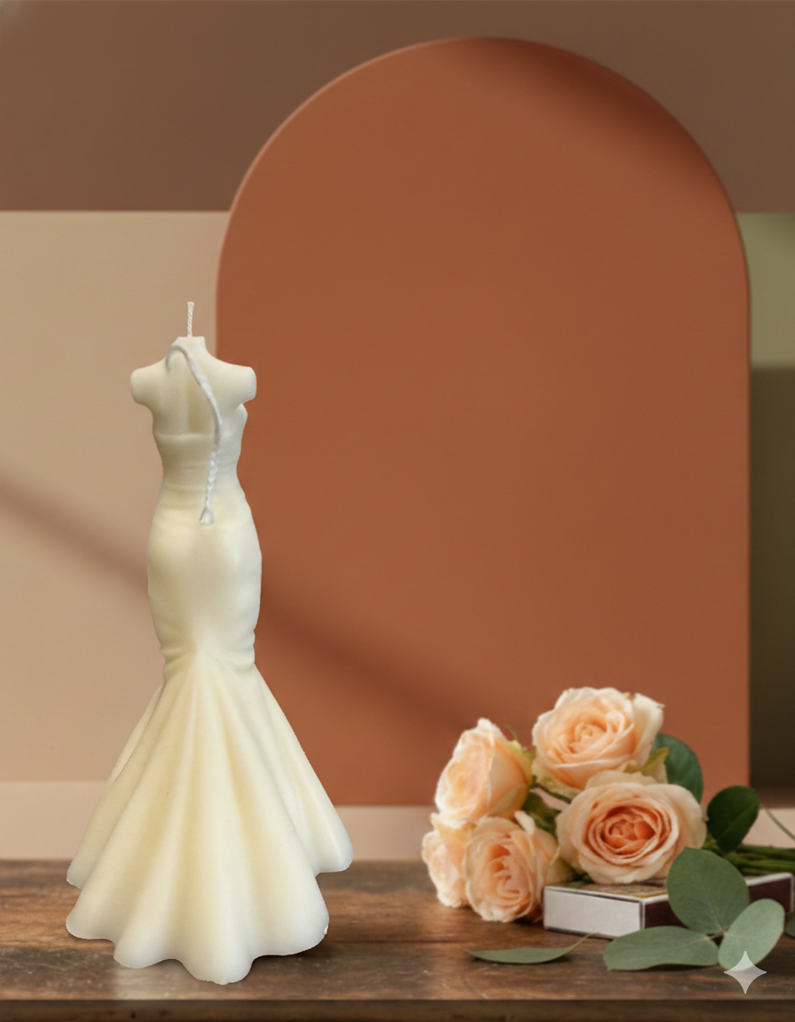Bougie de robe de mariée