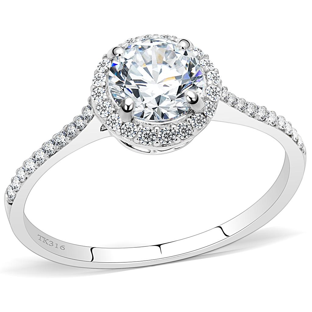 DA022 - Bague en acier inoxydable très poli (sans plaquage) de qualité AAA