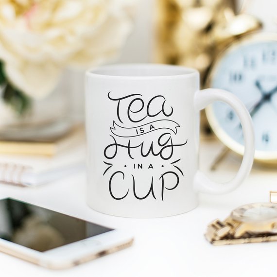 Le thé, c'est un câlin dans une tasse, tasse à café en céramique, cadeau
