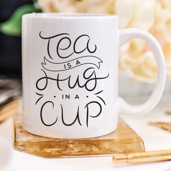 Le thé, c'est un câlin dans une tasse, tasse à café en céramique, cadeau