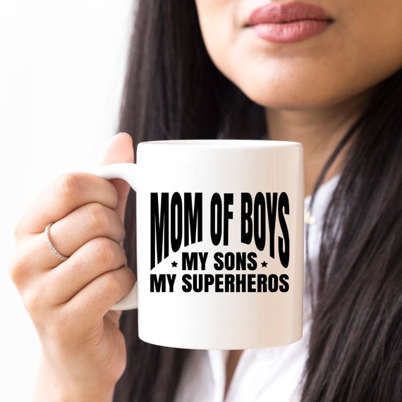 Mug de maman de garçons, mes fils, mes super-héros