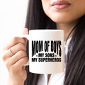 Mug de maman de garçons, mes fils, mes super-héros