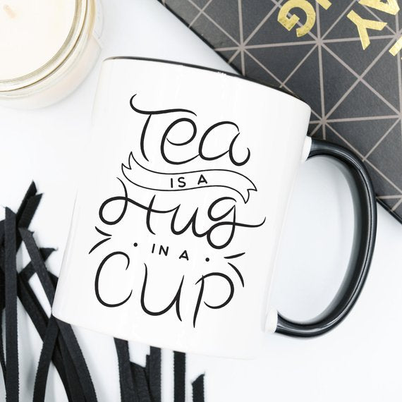 Le thé, c'est un câlin dans une tasse, tasse à café en céramique, cadeau