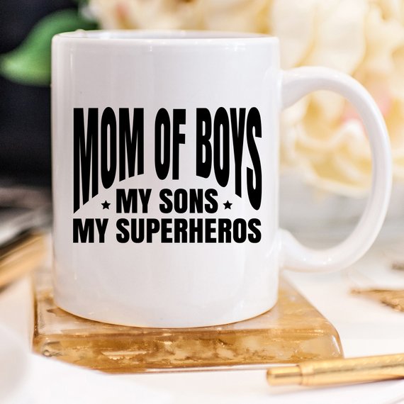 Mug de maman de garçons, mes fils, mes super-héros