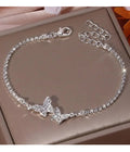Bracelet papillon double strass