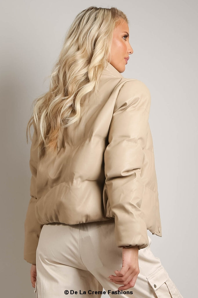 Veste matelassée boxy en PU