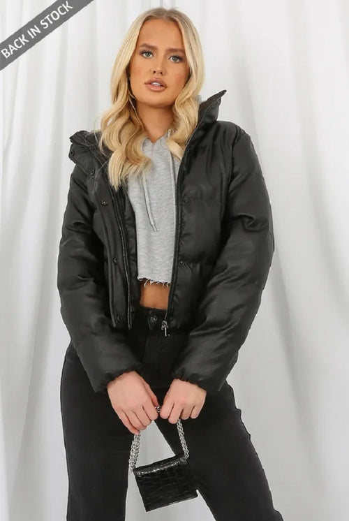 Veste matelassée boxy en PU